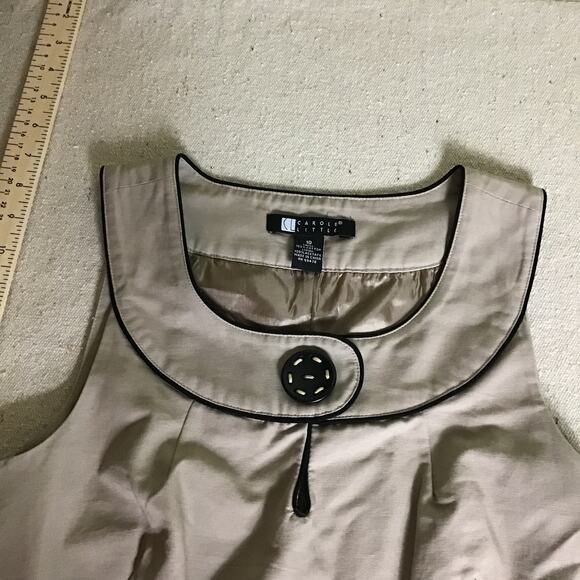 Carole Little Women Dresses Lot of 2 tan Sz10 Black(no sz tag) - Picture 10 of 15